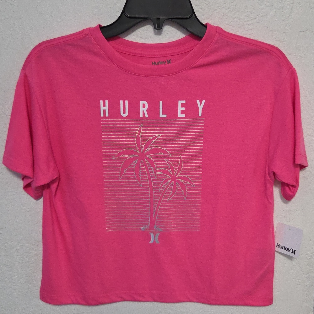 2/$15 NWT "Hurley" Hyper Pink Girls T-Shirt Sizes Medium or X-Large